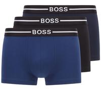 New Hugo BOSS mens black blue 3pack lounge boxer brief trunks underwear pants