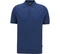 New Hugo BOSS mens blue designer knitted knit wear polo t shirt top suit £149 M