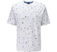 New Hugo BOSS mens white grey designer casual t-shirt regular fit XL XXL £59
