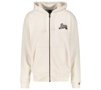 New Hugo BOSS Russell Athletic cream white tracksuit hooded sweatshirt zip top