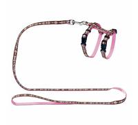 New - Hunter Puppy & Kitten Nylon Cat Harness & Lead Set Light Pink Signs.