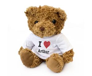 NEW - I LOVE ARTHUR - Teddy Bear Cute Cuddly Gift Present Birthday Valentine