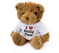 NEW - I LOVE EATING PIZZA - Teddy Bear - Cute Soft Cuddly - Gift Present Birthday Xmas