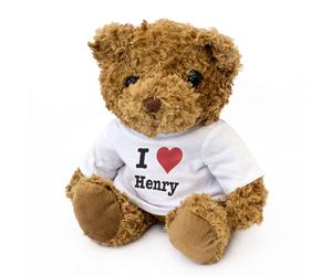 NEW - I LOVE HENRY - Teddy Bear Cute Cuddly Gift Present Birthday Valentine Xmas