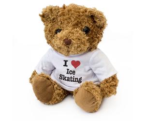 NEW - I LOVE ICE SKATING - Teddy Bear Cute Cuddly - Gift Present Birthday Xmas