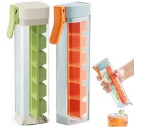 New Ice Cube Mold with One Hand, One Hand De-Icing Press Ice Tray Mold, 1 Hand 1 Press Ice Cube Tray, Ice Cube Tray Cup, 6 Square Ice Cube Maker for Ice Drink