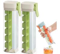 New Ice Cube Mold with One Hand, One Hand De-Icing Press Ice Tray Mold, 1 Hand 1 Press Ice Cube Tray, Ice Cube Tray Cup, 6 Square Ice Cube Maker for Ice Drink