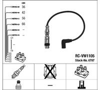 Ignition leads Copper Ignition Cable 6797 NGK for SEAT VW