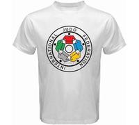 New Ijf International Judo Federation Logo Men T-Shirt White L
