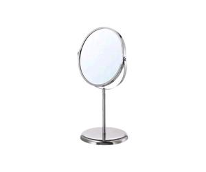New IKEA MIRROR Stainless Steel Free Standing Round Magnifying 2 Sided TRENSUM