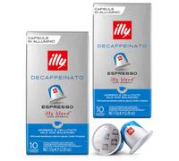 NEW illy Nespresso DECAFFEINATO Capsules 2x10 Count Caffeinated Espresso