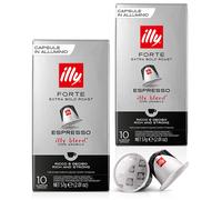 NEW Illy Nespresso Forte Extra Bold Roast 2x10 Capsules 100% Arabica Espresso