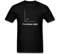 New I'm Always Right Funny Math Men's T-Shirt Black