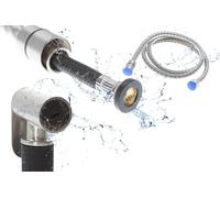 New Improved 2025 Universal bargin Muslim SHATAFF with Shower Hose Chrome Bidet Hose Douche Hand Shower Spray Toilet Hand Held Bidet Spray Kit with Brass Shut Off Valve (Platinum premium with Holders)