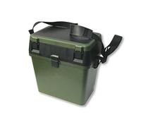NEW IMPROVED DESIGN - Fishing Tackle Seat Box, Extra Padded Seat, Should Strap and Storage