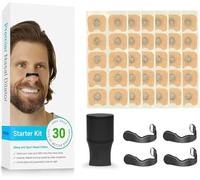 New & Improved Magnetic Nasal Strips Starter Pack Black | Magnetic Nasal Strips Anti-Snoring Nasal Strips 30 Day Supply | Magnetic Anti-Snoring Sleep Nasal Strips for Men and Women