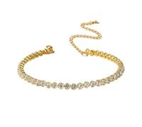 New In Necklace Women Korean Fashion Chokers Necklaces Jewelry On the Neck Shiny Crystal Rhinestones Accessories(Gold Color)