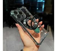 New In Phone Case for iPhone 17 Series - Four Corners Air Cushion Anti-fall Case for iPhone with Invisible Ring (Green,For iPhone 13)