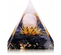 New Inspirational Crystal Orgone Pyramid Orgone Pyramids Flower of Life with Blue Sandstone Energy Generator for Protection Meditation Orgonite Pyramids Best Gift