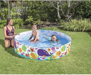 New INTEX 5 ft x 10-Inch Under The Palm Trees Snap Set Pool For Kids or Pets