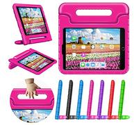 New iPad 9.7 2018 2017 Kids Case 9.7in iPad Air 1 2 Case Shockproof Childproof Lightweight With Screen Protection Convertible Handle Stand Tablet Case for 6th 5th Generation iPad 9.7" Air Case Pink