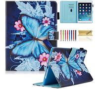 New iPad 9.7 inch 2018/2017 Case/iPad Air Case/iPad Air 2 Case, Dteck Folio Smart Cover [Auto Sleep Wake] Shockproof Stand Wallet Case for iPad 9.7 Inch 6th 5th Gen,iPad Air 1 2, Blue Butterfly