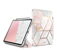 New iPad Pro 12.9 Inch Case, i-Blason [Cosmo] Full-Body Trifold Stand Protective Case Cover with Auto Sleep/Wake & Pencil Holder for Apple iPad 12.9 Inch 2018 Release (Marble)