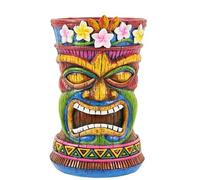 New Island Vibes Tiki Decorative Planter Featuring A Stunning Headpiece, Elevates Any Garden Or Patio Space, Made For Outdoor Use, Perfect For Home Decor.