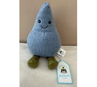 NEW Jellycat Amuseable Happy Raindrop Blue Soft Toy Comforter Novelty Plush BNWT