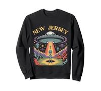New Jersey Alien UFO Abduction Retro Sci-Fi Art Sweatshirt