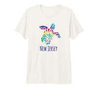New Jersey Batik Tie Dye Loggerhead Turtle Seashore Wildlife Premium T-Shirt