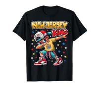 New Jersey King Dabbing Cool New Jersey State Flag for Kids T-Shirt