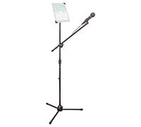 New Jersey Sound Black Microphone Boom Arm Stand inc. tablet housing