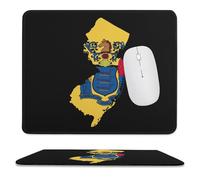 New Jersey State Map Flag Trendy Gaming Mouse Pad Rubber Base Non-Slip Large Desk Mat Home Office 9.8"x11.8"