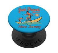 New Jersey Surfer Point Pleasant Beach NJ Surfing Vacation PopSockets Adhesive PopGrip