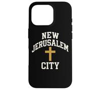 New Jerusalem City Cross Christian Faith Jesus Bible Verse Case for iPhone 16 Pro