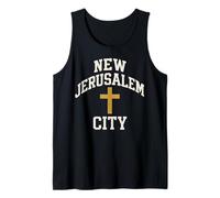 New Jerusalem City Cross Christian Faith Jesus Bible Verse Tank Top