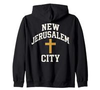 New Jerusalem City Cross Christian Faith Jesus Bible Verse Zip Hoodie