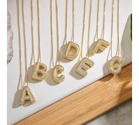 New jewelry 26 English letters necklace female inlaid zircon niche temperament clavicle chain nkb798
