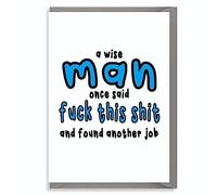 New Job Card for Work Colleague, Sarcastic Goodbye, Humorous, Unique Hysterical Co-Worker Send-Off, For Him N24