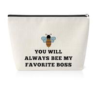 New Job Gift for Women Canvas Makeup Bag Coworker Leaving Promotion Gifts Goodbye Farewell Gifts for Women Female Coworkers Friends Double Side Travel Toiletry Bag Make Up Pouch
