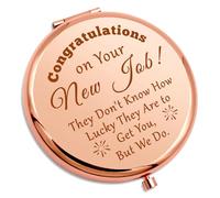 New Job Gifts Compact Makeup Mirror Congratulations Gifts for Women Coworker Friends Promotion New Job Congratulations Folding Makeup Mirror for Goodbye Farewell Going Away Colleague Leaving Presents