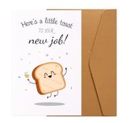 New Job Greeting Card, Funny New Job Congratulations Card with Envelope Heartfelt Good Luck Career Success Letter for Families Friends & Colleagues