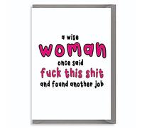 New Job, Joke Greeting Card - Adult Humour Stationery for Office Banter - Rude Farewell, Funny Work Colleague Goodbye, Hysterical Co-Worker Send-Off, Unique Promotion Celebration Card N25