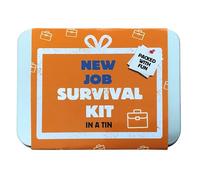 New Job Survival Kit Tin - Good Luck Gift for Friends & Colleagues, Office, Promotion, Congratulations, Fun Leaving Present For Men or Women