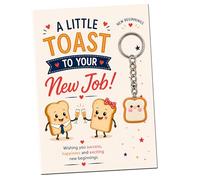 New Job Toast Keyring Gift - Congratulations & Good Luck Keepsake