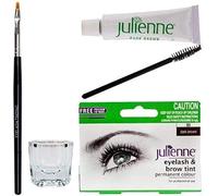 New Julienne Eyelash Eyebrow Tinting Kit Dye Dark Brown 03 Brush Tint Dish