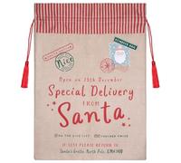 New Jute Santa Sack, Hang Over Mantelpieces Or At the End of Beds and Wait for Santa to Fill With Gifts and Treats, A Gorgeous Piece from Our Snow Much Fun Of Christmas Decorations.