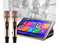 New Karaoke Machine, 18.5 Inch Touch Screen Phone Remote & App Control Cloud Download Songs All In One Karaoke Machine, with Wireless Mic, for Home Party,Black-500G