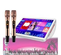 New Karaoke Machine, DSP Sound Effect Settings, 27 Languages, 19.5-inch Capacitive Screen, LED Capacitive Touch Screen, Professional Wireless Microphone, Free Cloud Download Songs, for Home Party